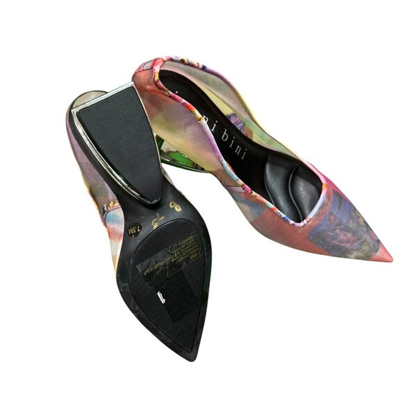 Gianni Bini Iridescent Mesh Pumps with Sculptural Chrome Heel NWT | Size 7.5M - Picture 6 of 8